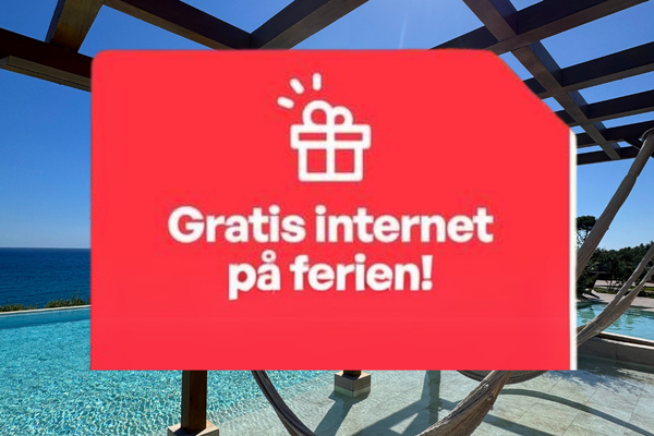 pool baggrund med teksten Gratis internet på ferien