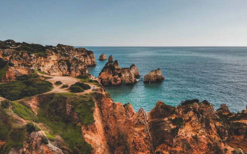 nyd solen ved Algarvekysten